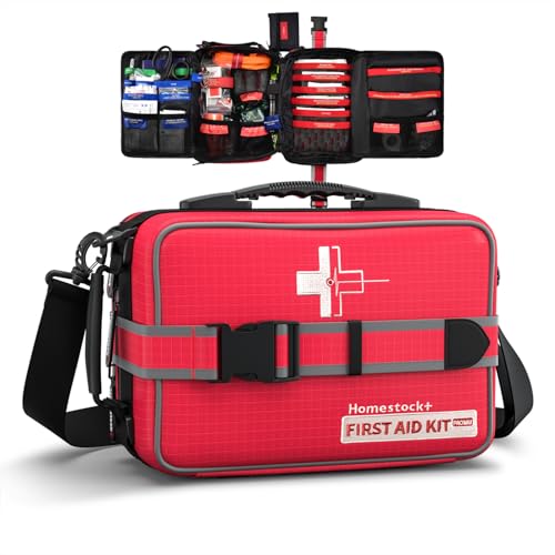 Advanced Comprehensive First Aid Kit with Well Organized Labelled Compartments Removable MOLLE System First Aid Trauma Kit...