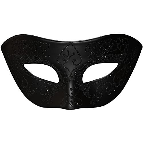 Seglorwy Masquerade Mask for Men Vintage Venetian Mardi Gras Halloween Christmas Party Masks (Black 3)