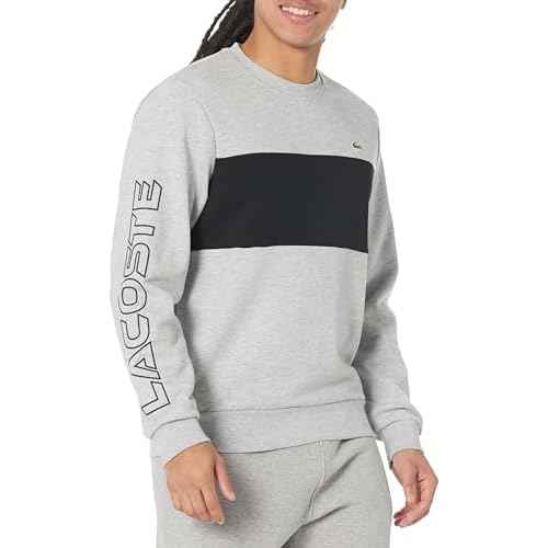 Lacoste Men's Arm Wording Crew Neck Sweatshirt