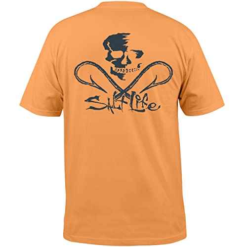 Salt Life Mens Skull and Hooks Short Sleeve Classic Fit Shirt