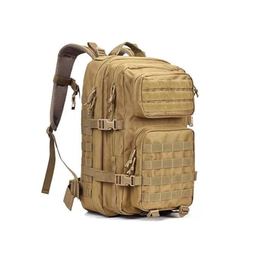 BudgetBundles US 45L Large Military Tactical Backpacks Army Assault Pack Hiking Treek Rucksack (Khaki)