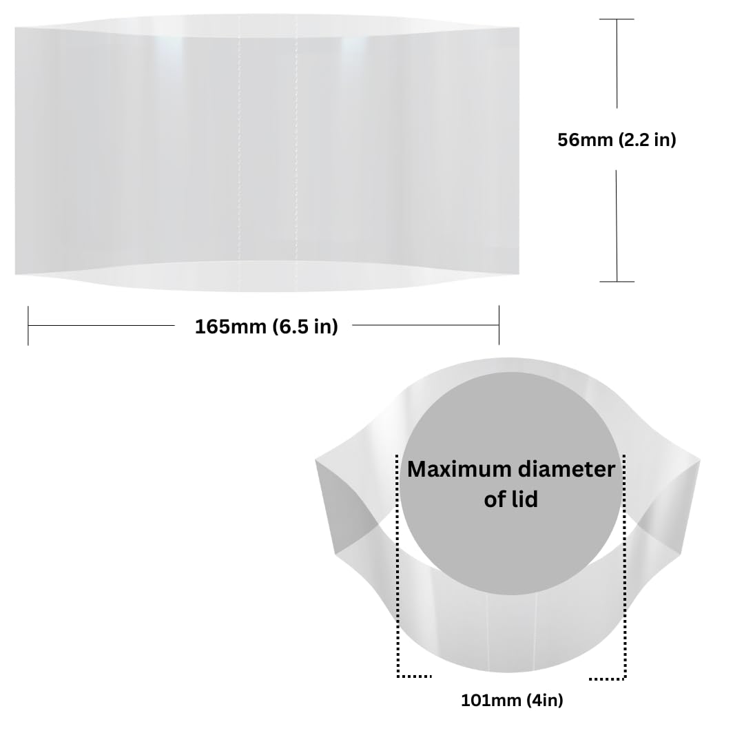 Supplement and Supply 165 x 56 mm Clear Perforated Shrink Band for Glass Jars, Plastic Jars, Large Containers, and More. [Compatible Diameter: 4"] - Bundle of 1,000