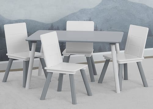 Delta Children Kids Table and Chair Set (4 Chairs Included) - Ideal for Arts & Crafts, Snack Time, Homeschooling, Homework...