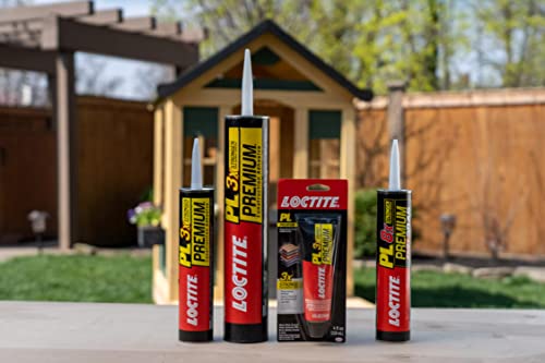Loctite PL Premium Fast Grab Polyurethane Construction Adhesive, Gray, 10 fl oz Cartridge, 1 Pack