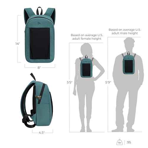 Travelon Anti-Theft The Voyages Small Backpack with XL Water Bottle Pocket