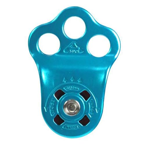 Climbing Pulley, 30KN Three Holes Ball Bearing Single Pulley, Rock Climbing Pulley for 14mm Rope Hauling, Rock Climbing, R...