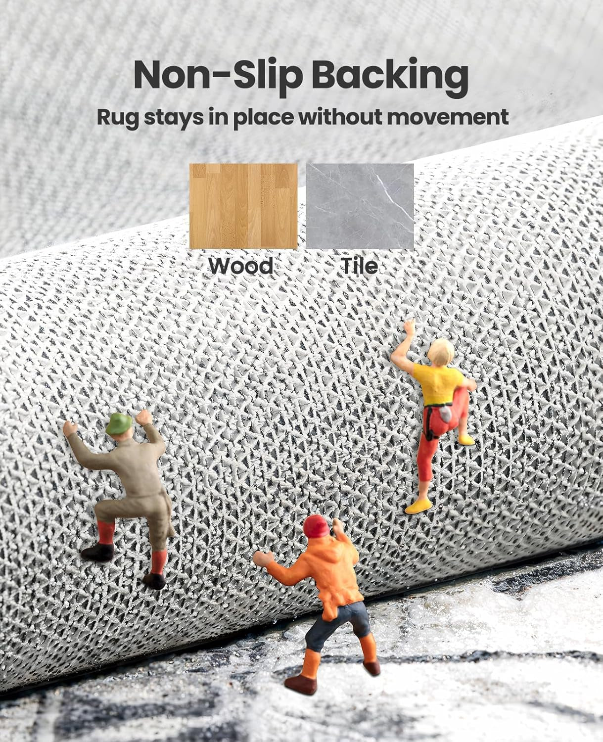8X10 Area Rugs, Low-Profile Large Washable Area Rug with Non-Slip Backing & Durable Edge Binding, Vintage Rugs for Living Room, Bedroom, Dinning Room