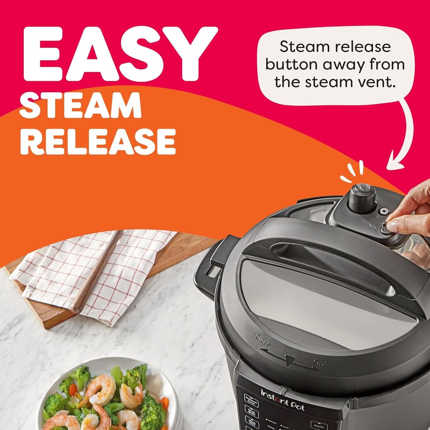 6QT RIO 7-In-1 Multi-Cooker, Pressure Cooker, Slow Cook, Sauté, Steam, Rice Maker, Yogurt, & Warmer, Black, 6 Quarts