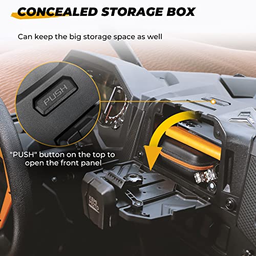 KEMIMOTO Electric Device GPS Mount Storage Box Compatible with 2019-2023 Polaris RZR XP 1000 XP Turbo Accessories RZR Tabl...