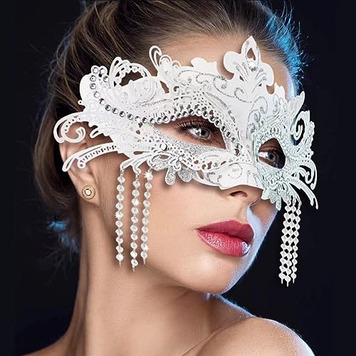 ARK Survivor Women's Metal Masquerade Mask With Rhinestone For Masquerade Party Halloween New Years Party Mardi Gras Carnival