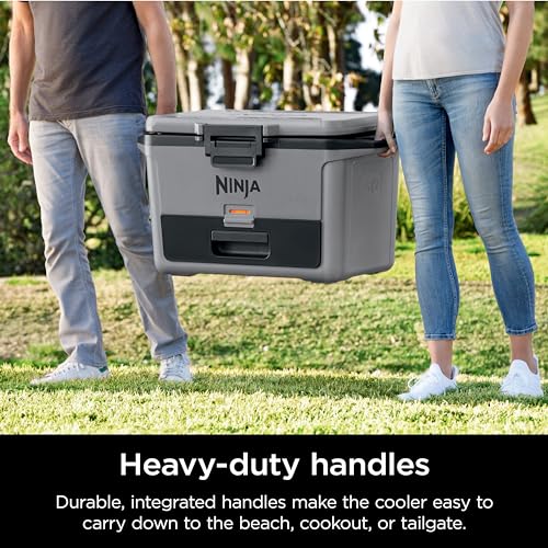 Ninja FB151GY FrostVault 50qt Hard Cooler with Dry Zone, Integrated Fridge-Temp Dry Storage Drawer, Premium Heavy-Duty Ins...