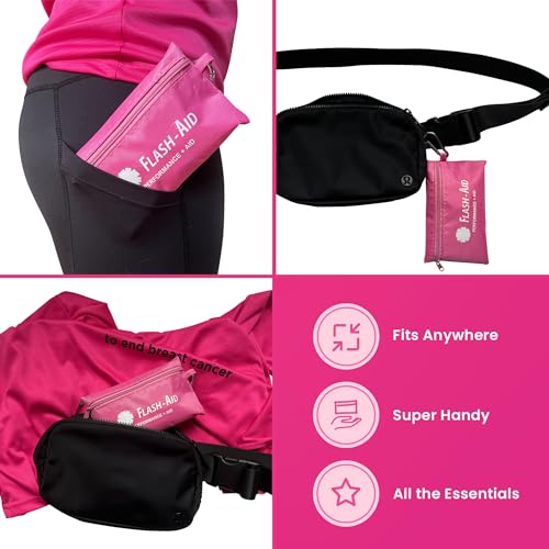 Pink Ribbon First Aid Kit – 2-Pack Compact Travel IFAKs for Breast Cancer Awareness Events – Mini First Aid Kits for Walk...