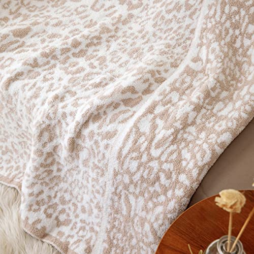 MH MYLUNE HOME Ultra Soft Leopard Throw Blanket (50x60 inches) Microfiber Blankets Plush Warm Reversible Cheetah Blanket L...