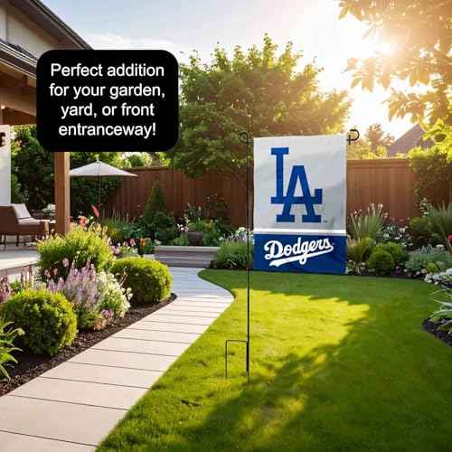 Los Angeles Dodgers Garden Flag with Stand Holder