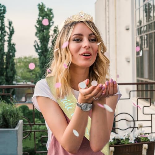 Jaciya Gold Crown Princess Tiara Gold Headpiece for Women Wedding Prom Birthday Christmas Party Decorations