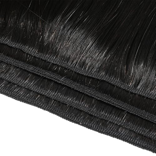 Raw Indian Hair Bundles Straight Human Hair Unprocessed Virgin Real Raw Remy Virgin HumanHair Extensions Triple Lifespan, Reusable 18inch