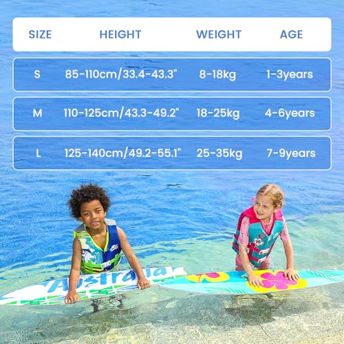 Gogokids Toddler Swim Vest, Premium Kids Swimming Jacket for 30-40-50-60-70 Lbs Girls and Boys, Floaties Vest Swimming Aid...
