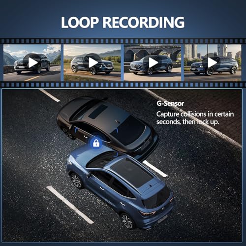 Apenet Wireless CarPlay Screen with 2K Dash Cam, 8.1" Portable Touchscreen Car Stereo with CarPlay & Android Auto, 1080P B...