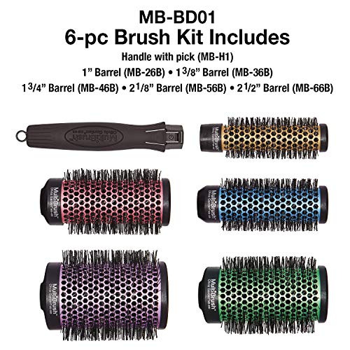 Olivia Garden MultiBrush - Non-Electrical Detachable Thermal Brush with Ceramic Barrel