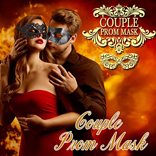 Liliful 30 Pcs Couple Masquerade Mask for Women Men Black Lace Antique Venetian Mask for Carnival Cosplay Christmas Party ...