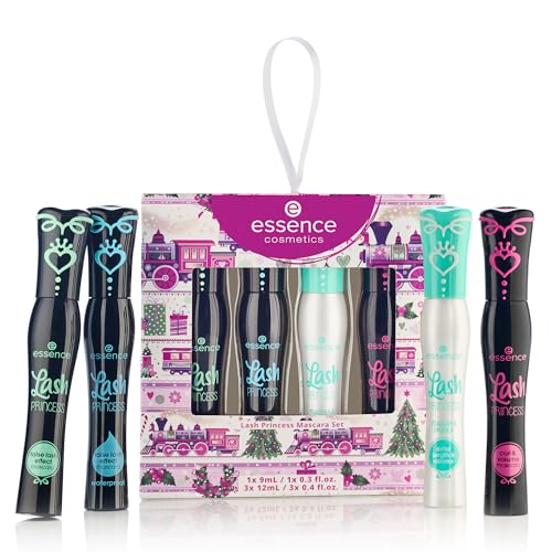 essence Lash Princess Mascara Holiday Gift Set | 4 Vegan & Cruelty-Free Mascaras | False Lash Effect, Waterproof, Primer, ...