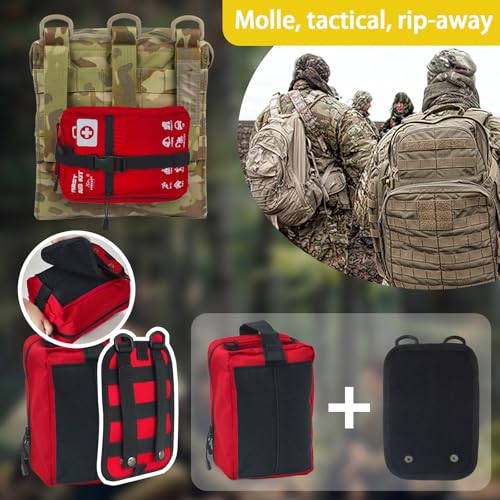 556 Piece Premium Large First Aid Kit, Survival Medical First Aid Bag – Labelled Compartments, Workplace Essential, Home &...