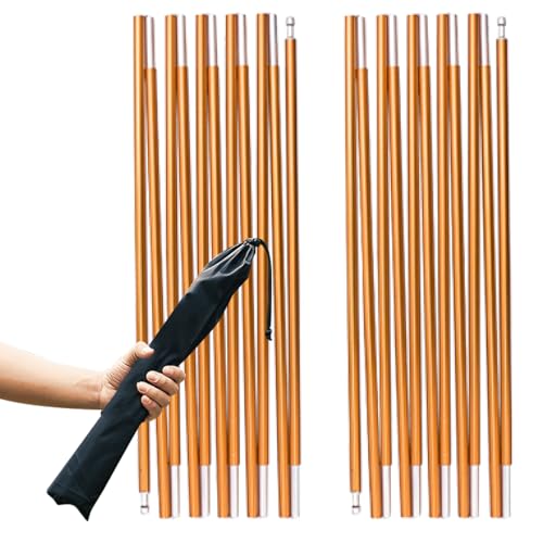 TRIWONDER Tent Poles Replacement Aluminum Camping Rod Accessories Pre-Assembled Tent Pole Repair Kit, 2 Pcs