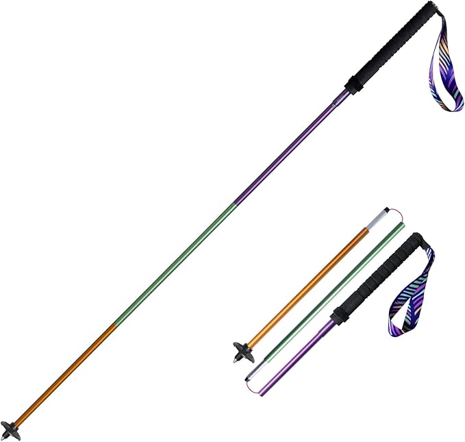 3 Section Trekking Poles Lightweight Aluminium Walking Poles Adjustable Trekking Sticks Collapsible Sticks 2pcs