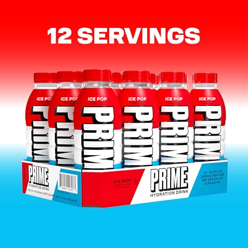 PRIME Hydration ICE POP, Sports Drinks, Electrolyte Enhanced for Replenishing Fluids, 250mg BCAAs, B Vitamins, Antioxidant...