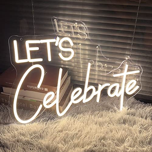 Neon Sign The Celebrate for Wall Decor Custom Light Up Sign Indoor Bedroom Home Decor LED Neon Light Sign Large Backdrop F...