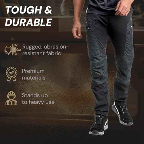 PUMA Workwear Pro-One Outdoor Hiking Pants Men - Breathable & Durable - Partially Water-Repellent - Ripstop Cargo Pants