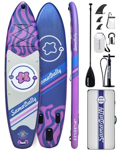 11'Stand Up Paddle Boards Surf Control with Premium SUP Board Accessories Backpack & Removable Fins, 34" Wide Inflatable P...