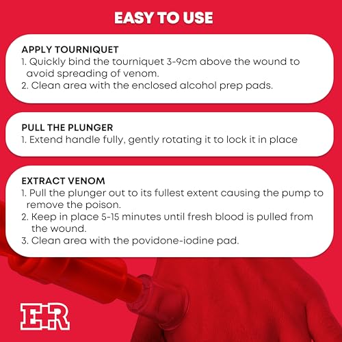 Ever Ready First Aid Snake Bite Venom Extractor Kit Latex Free