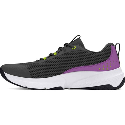 Under Armour Women's Dynamic Select, (102) Castlerock/Provence Purple/High-Vis Yellow, 10, US