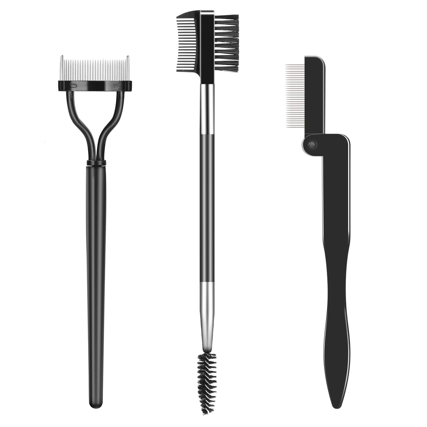 CZZXI 3PCS Eyelash Comb Lash Separator Brow Brush & Eyebrow Spoolie for Removes Clump Mascara