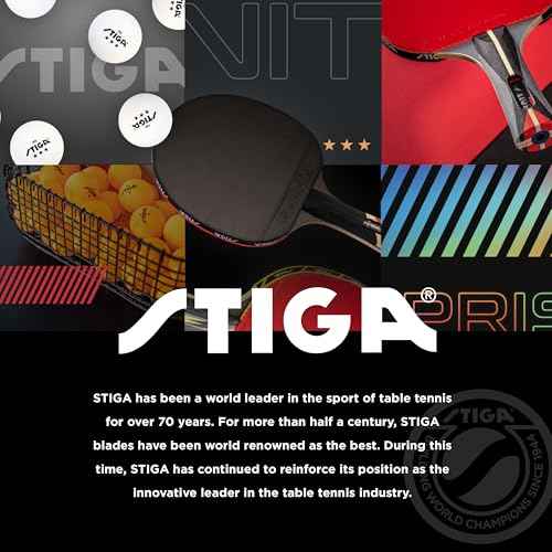 STIGA Carbon+ Ping Pong Paddle ? 7-ply Extra Light Carbon Fiber Blade ? 2mm Premium Sponge ? Concave Pro Handle for Exceptional Grip ? Performance Table Tennis Racket for Tournament-Level Play Red