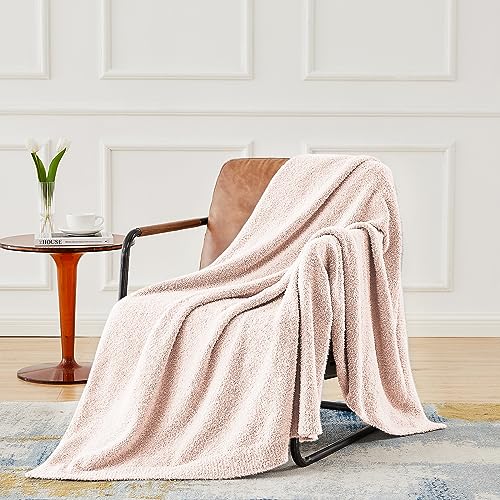 CYMULA Super Soft Pink Throw Blanket 50x60 inches- Lightweight Plush Fuzzy Fluffy Warm Cozy Blankets and Throws for Sofa B...