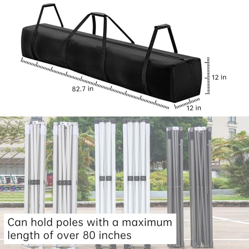 Large Tent Storage Bag - 83" L x 12" W - 600D High-Density Fabri Tent Poles Bag, Suitable for Various Heavy Duty Party Ten...
