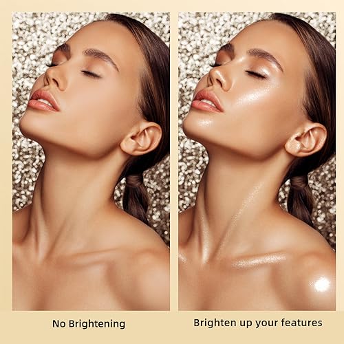 ELESSY Highlighter Makeup Palette,Face Glitter illuminator Palette,Natural Sparkling Finish Highlighter Powder,High Glossy...