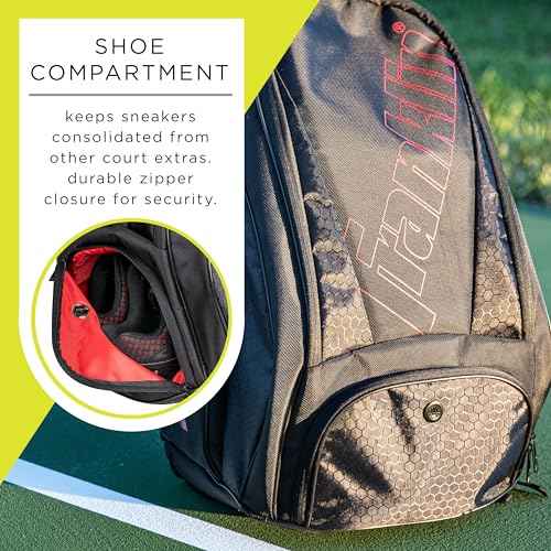 Franklin Sports Deluxe Competition Pro Pickleball Backpack - Holds Paddles, Pickleballs & Accessories - Elite Nylon Fabric