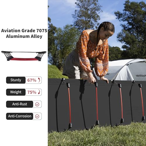 Naturehike Ultralight Camping Cot, Easy to Assemble Folding Tent Cot, Compact & Protable Camping Bed for Camping, Mountain...