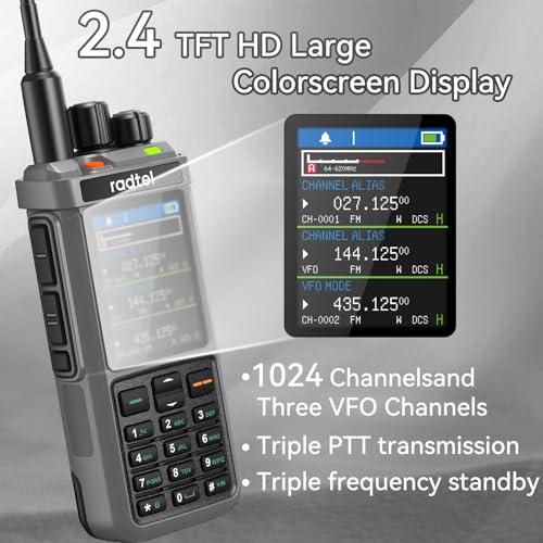 Radtel RT-880G GPS APRS Ham Radio 10W Walkie Talkie Portable CB Radio 1024 Channels HF SSB Rx with Cross-Band Repeater, 2....