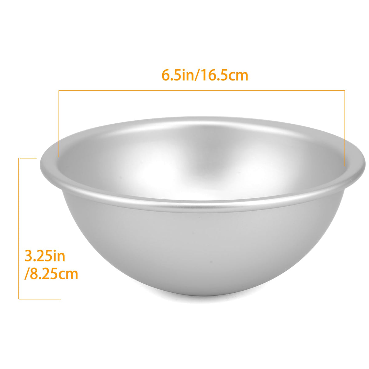 6 Inch Dome Cake Pan, DIY 3D Half Football Soccer Shaped Hemisphere Cake Mold, Aluminum Alloy Cake Molds Nonstick Baking Tools