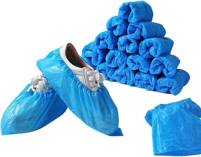 X-Large Shoe Covers Disposable,Boot Cover Waterproof,Dust proof,Non-slip,CPE Booties Shoes Protectors Coverings,The Size Fit Most,Plus-size - 100(50Pairs)