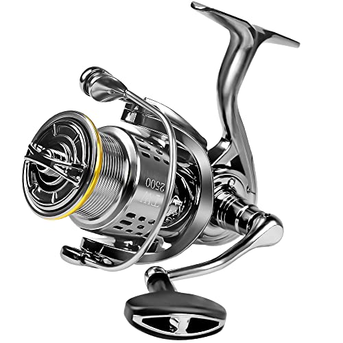 Fishdrops Saltwater Spinning Reel, 12+1BB Ultra Lightweight Powerful Fishing Reel, Metal Frame Carbon Fiber 33 LB Max Dra...