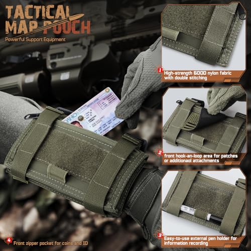 LIVANS Map Case Tactical Arm Sleeve QB Wristband Map Pouch Tactical Armband Sleeve Military Arm Wrist Pouch Document DOPE ...