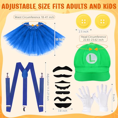 Yreird Halloween Costumes Accessories for Adults Women, 2025 Halloween Costume Accessories Set with Hats Tulle Skirts Button