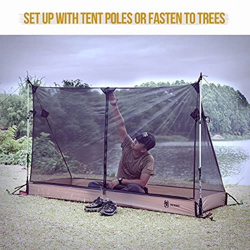 OneTigris Solo Mesh Tent, Ultralight Screen House with 3000 Waterproof Bathtub Floor for Camping Hiking Backpacking Travel...