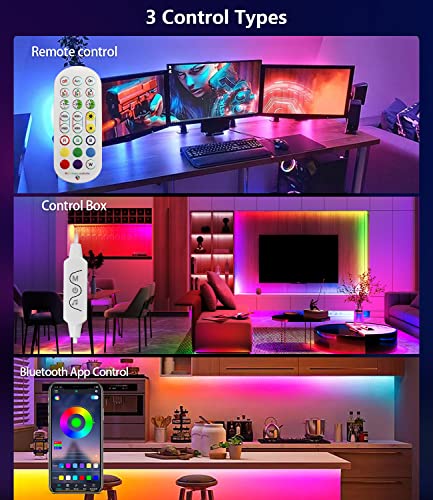Daymeet Led Lights for Bedroom, 33ft Led Chasing Effect Dream ICRGB Light Strip, USB Smart Light Strips APP Control Music ...