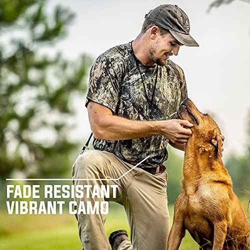 Mossy Oak Camo Hunting Short Sleeve Shirt for Men - Lightweight Performance Stretchable Tee with 4-Way Stretch & Cooling Tech